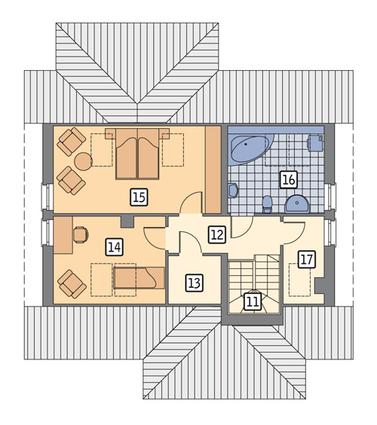 RZUT PODDASZA POW. 47,2 m²